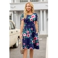 thumbnail image 3 of Women Summer Casual Short Sleeve Dresses Empire Waist Dress with Pockets, 3 of 10