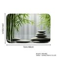 thumbnail image 4 of SPXUBZ Bamboo Zen Stones Non Slip Flannel Floor Mat for Bathroom Kitchen Bedroom Decor 16x24 inch, 4 of 5
