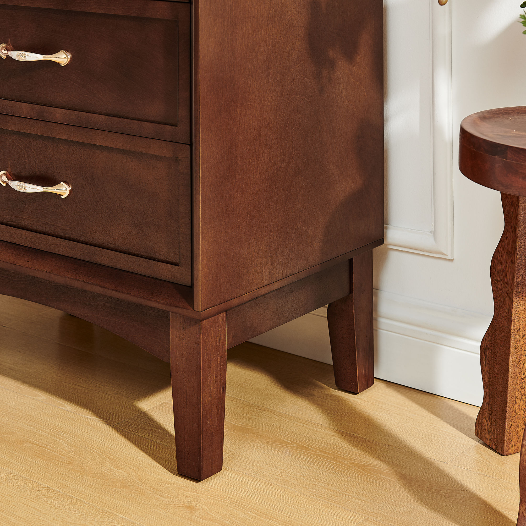 GDF Studio 53.5" Kitchen Pantry Storage Cabinet with Doors, Drawers and Adjustable Shelves, Walnut