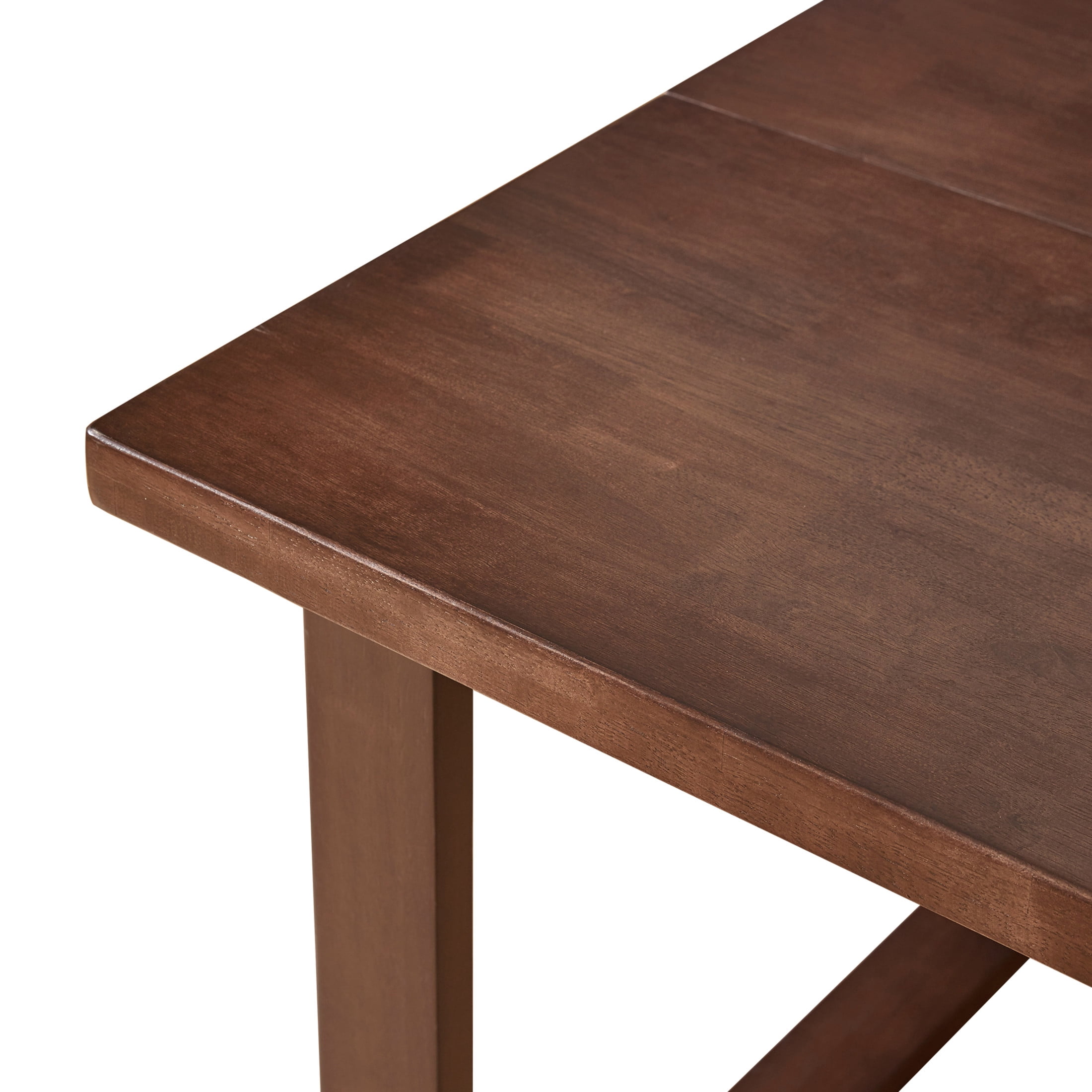 Noble House 70.87" Mid-Century Modern Solid Wood Dining Table, Rectangular Kitchen Table, Dark Walnut