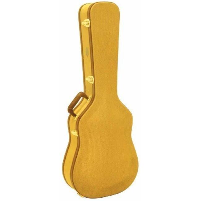 MBT Rigid Acoustic Guitar Wooden Case Tweed Yellow Covering