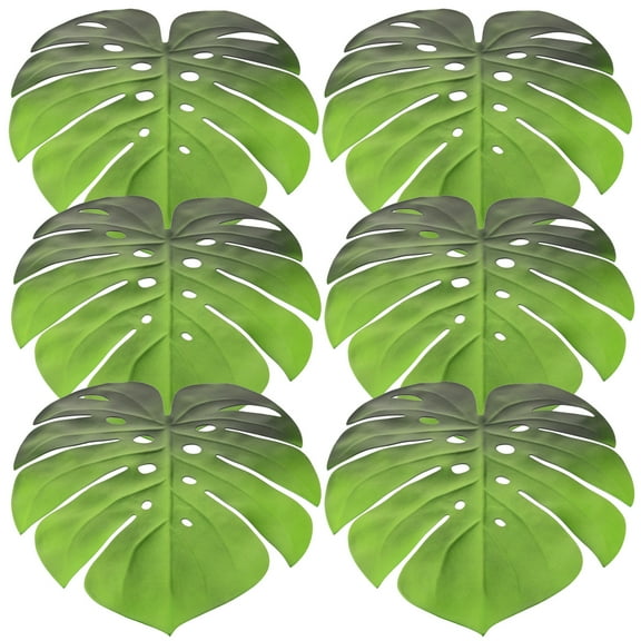 12 Pcs Artificial Monstera Leaf Shape Placemats Anti-Slip Table Mat