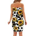 thumbnail image 3 of Yuyamidu Cow Print Shower Wrap Towel for Women Size XL Sunflower Towel Wrap for Ladies Soft Bath Wrap for Sauna Beach Pool Comfy Knee Length Bath Towels with Pocket, 3 of 7