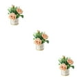 thumbnail image 3 of ZheElen Simulation Flower Set Stunning Floral Display With Minimal Effort Wide Range rose Champagne 3Set, 3 of 6