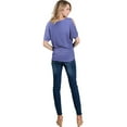 thumbnail image 4 of Doublju Womens Short Sleeve Dolman Drape Loose Fit Tunic Top(Plus Size Available), 4 of 5