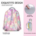 thumbnail image 5 of Geometric Shapes Print Texture Backpack, Campus Essential Bookbag with Protective Laptop Area and Organizer, Smart Gift for School Year, 5 of 6