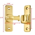 thumbnail image 2 of 2-Pack Heavy Duty Adjustable Barn Door Locks 90/180 Degree - Zinc Alloy Sliding Door Latches for Bedroom/Cabinet/Gate - Gold, 2 of 15