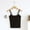Black, variant on MGDXOX Built in Bra Tank Pajama Tops for Women Summer Casual Solid Spaghetti Strap Camisole Plus Size Underwear Black S