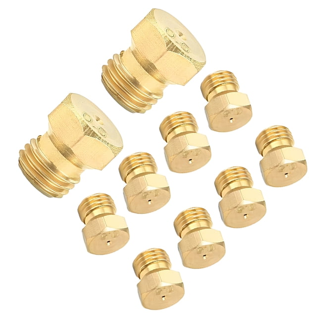 stanreset 10pack/lot Brass Burner Parts Functional Hexagon Nozzles Widely Used 1Set