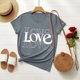 thumbnail image 1 of TaTaai Women's Love Theme T-Shirt, Sweet Valentine's Day Apparel, Cozy Everyday Round Neck Blouse Gift, 1 of 6
