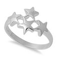 thumbnail image 1 of High Polish Star Cross Galaxy Ring .925 Sterling Silver Band Jewelry Female Male Unisex Size 7, 1 of 4
