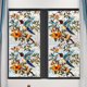 thumbnail image 2 of Lámina adhesiva estática para ventanas con motivos florales arcoíris, 100 x 43 cm, calcomanía de PVC, 8 diseños botánicos, puertas de cristal, 2 of 5