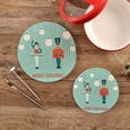 thumbnail image 2 of SKYSONIC Nutcrackers Dancer Pot Holders Trivets, 2 Pcs Heat Resistant Trivets,Christmas Light Bulb Cotton Thread Weave Mats for Hot Pads Pans Pot Bowl Teapot for Kitchen Decor, 2 of 7