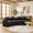Black, variant on FFZ 109.45 inch Curved Compressed Modular Sofa with Spring Cushions, No Assembly Required, Brown