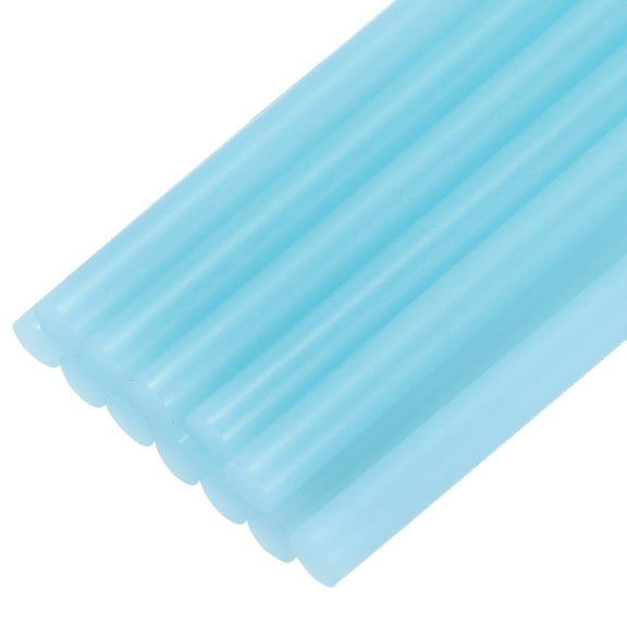 Uxcell Mini Hot Glue Sticks for Glue Gun 0.28-inch x 4-inch Luminous Blue 12pcs