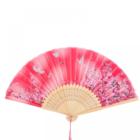 

3 Pcs Hand Folding Fan Chinese Vintage Style Silk Fan with Bamboo Frame and Elegant Tassel for Party Wedding Dancing Decoration(Style 14)