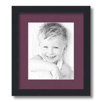 ArtToFrames 12x14" Matted Picture Frame with 8x10" Single Mat Photo Opening Framed in 1.25" Satin Black and 2" Ruby Mat (FWM-3926-12x14)