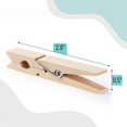 thumbnail image 3 of Pinzas de madera Mr. Pen 7,5 cm, paquete de 50, madera natural, 3 of 8
