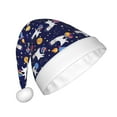 thumbnail image 2 of Haiem Lama in Space Pattern Santa Hat Confortable Velvet Christmas Hat for Christmas Party Favors Fit for Adults Men Women, 2 of 6