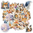 thumbnail image 5 of 35pcs-50pcs Cartoon Fox Stickers Animal Kids Stickers Stationery PVC Stickers for Suitcases Laptops Fridge, 5 of 9