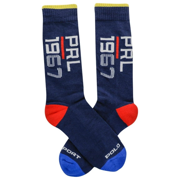 Polo Ralph Lauren Mens Polo Sport Color Block Crew Sock NAVY