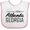 White and Pink, variant on Inktastic From Atlanta Georgia in Black Distressed Text Boys or Girls Baby Bib