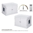 thumbnail image 5 of PAWLAND Lager Cat Washroom Storage Bench,cat Litter Box Enclosures -White, 5 of 8