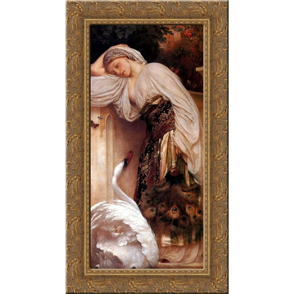 Odalisque 16x24 Gold Ornate Wood Framed Canvas Art by Leighton, Lord Frederick