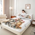 thumbnail image 4 of Homewish Kawaii Animal Dogs 4-Piece Full Size Sheets for Kids Children Teens,Merry Christmas Bed Sheets,Happy Xmas Lightweight Sheet Sets,Lightweight Room Decor, 4 of 7