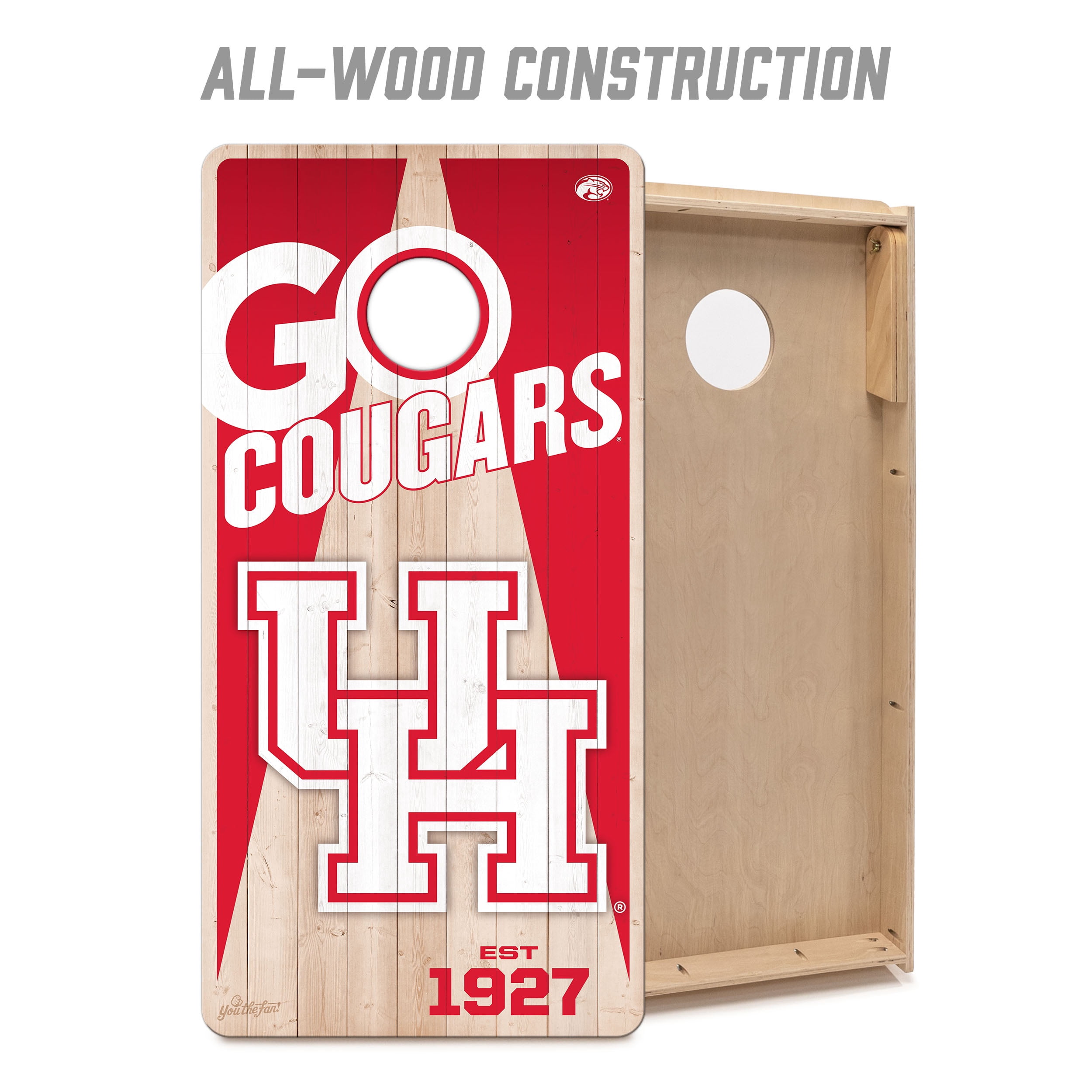 YouTheFan NCAA Houston Cougars 2' x 4' Cornhole Game No Bags