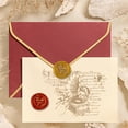 thumbnail image 5 of 1pc Thank You Wreath Wax Seal Stamp Wedding Invitations Embossed Stamp Sealing Removable 1" Brass Wax Seal Stamp Head with Wooden Handle Envelopes Gift Packing Decoration Craft Adhesive Waxing, 5 of 8