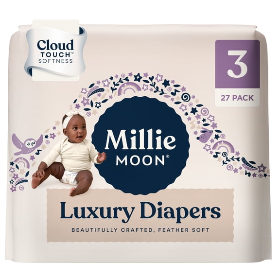 Millie Moon Luxury Diapers, Size 3, 27 Count (Select for More Options)