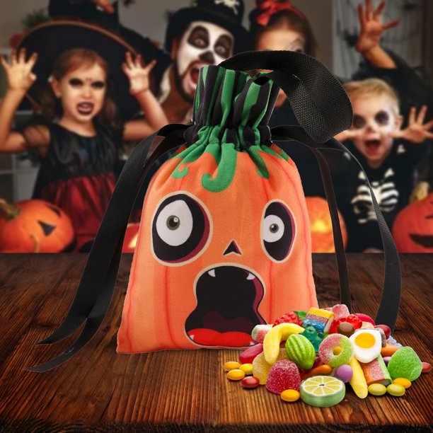Bolsas Para Fiestas Bolsas Temáticas De Halloween Con Calabazas Nocturnas Bolsas Para Caramelos Para Niños Y Adultos Suministros Para Fiestas De Cumpleaños De Halloween