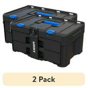 (2 pack) Hart Stack System Two Drawer Unit, Small Tool and Parts Storage, Fits Modular Storage System