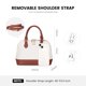 thumbnail image 2 of Bandolera LOVEVOOK Classic Dome Satchel beige-marrón, 2 of 7