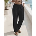 thumbnail image 2 of DOCVIT Mens Casual Pants Side Pockets Loose Fit with Elastic Waist Drawstring S-XXL, 2 of 7