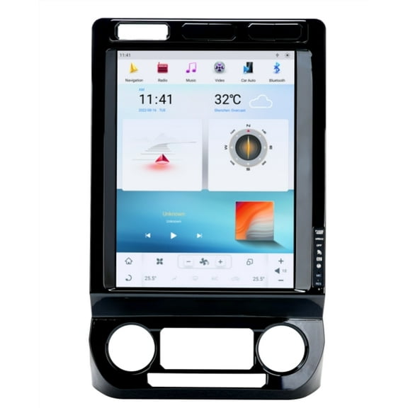 Aotsr 12.1 inch Android 13 Car Radio for Ford F150 2015-2020 Stereo Replacement Tesla Style Multimedia Player Head Unit IPS Screen GPS Navigation