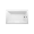 thumbnail image 2 of Aqua Eden CVTAP603622R0 60" Acrylic Rectangular 3-Wall Alcove Tub, Right Hand Drain, Glossy White/Matte Black, 2 of 4
