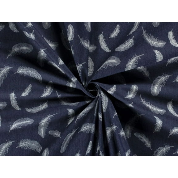 Minerva Stretch Woven Denim Fabric Indigo - per yard