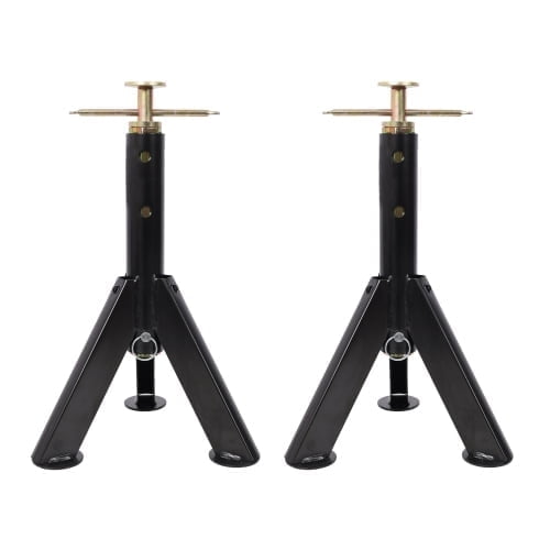 2PACK RV Adjustable Telescoping Stabilizer Jack Stand, Supports Stabilizer Jacks,16 to 30 Inches Adjustabe Height,6,000 Pound Capacity,Black Color