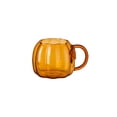 thumbnail image 2 of Clear Pumpkin Shaped Drinking Glass Mug, Autumn Halloween Themed Glassware, Decorative Beverage Cup for Coffee, Cocktails, Indoor Home Table Decoration Brown, 2 of 7