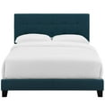 thumbnail image 3 of Modern Contemporary Urban Design Bedroom King Size Bed Frame, Fabric, Navy Blue, Box Spring Required, 3 of 5