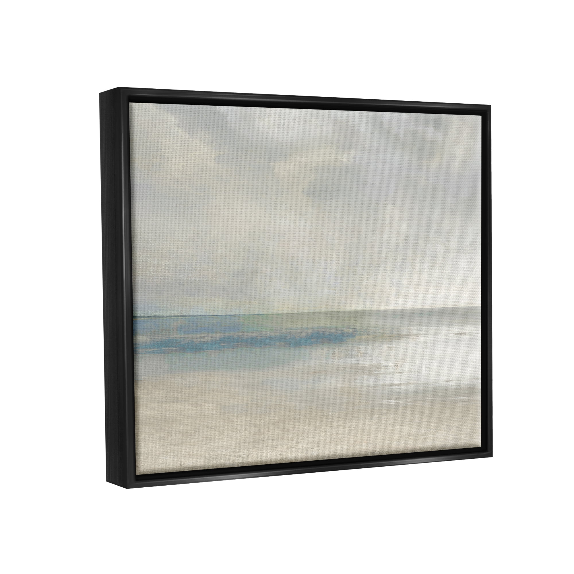 Stupell Abstract Beach Horizon Landscape Landscape Painting Black Floater Framed Art Print Wall Art