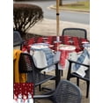thumbnail image 4 of Outdoor Tablecloth with Umbrella Hole and Zipper, Red Black Plaid Christmas Square Table Cloth 60x60 Inch Waterproof Tablecloth, Xmas Snowman Snowflake Winter Picnic Table Cover for Patio Camping, 4 of 7