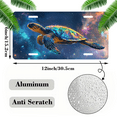 thumbnail image 2 of 1 Pcs 2D Flat License Plate Covers & Frames, Colorful Sea Turtle in Space For Decorative Front, Waterproof For Decoration Aluminum License Plate Covers & Frames Cover For Men Women, 12" X 6", 2 of 7