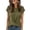 Army Green #49, variant on Waffle Wrap Shirts for Women Batwing Sleeve Cross Ribbed Hem Tees Casual Summer Loose Fit Breathable Streetwear Tops Light Green XL