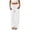 White, variant on Womens Summer Palazzo Pants Wide Leg Loose Fit Flowy Beach Trousers Pleated Elastic Waist with Pockets for Travel,Olive Green,L