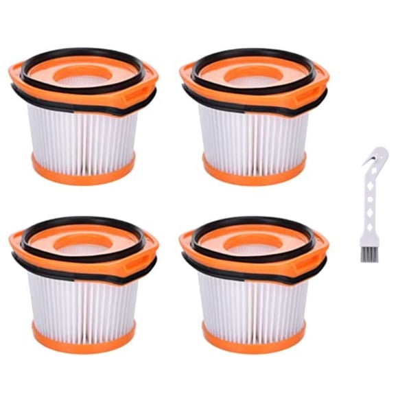 4 Pack Replacement Vacuum Filter for Shark Wandvac System WV360 WS620 WS630 WS632 WS632BLBRN WS632GDBRN,Part XFFWV360,4 x filter 1 x cleaning brush