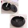 thumbnail image 2 of Cigar Ashtray, Chinese Ceramic Ashtray With A Cover Tea Table Coffee Table Small Decoration Apartment Bedroom Retro Cigar Smoke And Smoke,Round Black, 2 of 7