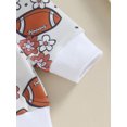 thumbnail image 3 of ZAXARRA Toddler Girls Clothes Long Sleeve Floral Rugby Heart Rugby Print Crewneck Sweatshirt Drawstring Pants Set, 3 of 6